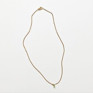 Minimalist August Birthstone Gold-plated Necklace
